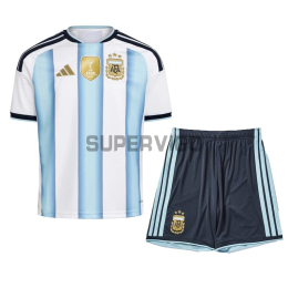 Camiseta Argentina Primera Equipación 2026 Azul/Blanco Niño Kit con FIFA2022