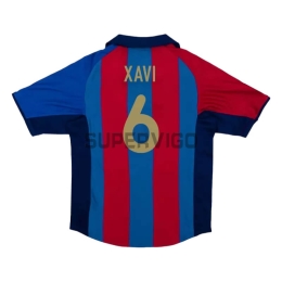 Camiseta XAVI 6 Barcelona Primera Equipación Retro 2001/02