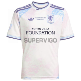 Camiseta Aston Villa Tercera Equipación 2025/2026 Blanco Roto Europa League Final