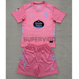 Camiseta Celta de Vigo Tercera Equipación 2025/2026 Rosa Niño Kit con Parche La Liga