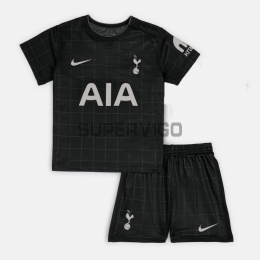 Camiseta Tottenham Hotspur Segunda Equipación 2025/2026 Negro Niño Kit
