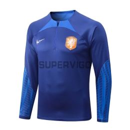 Netherlands Soccer Jersey Dark Blue Training Top