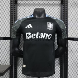 Camiseta Aston Villa Segunda Equipación 2025/2026 Negro (EDICIÓN JUGADOR)