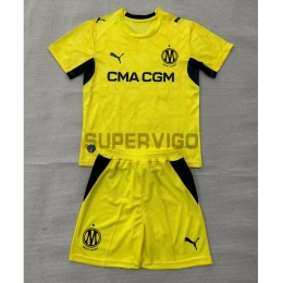 Camiseta de Portero Olympique Marsella 2026/2027 Amarillo Niño Kit