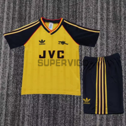 Camiseta Arsenal Segunda Equipación Retro 1988/90 Amarillo/Negro Niño Kit
