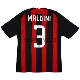 Camiseta MALDINI 3 AC Milan Primera Equipación Retro 2008/09