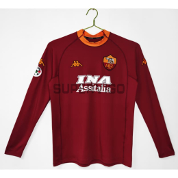 Camiseta AS Roma Primera Equipación Retro 2000/2001 ML Rojo