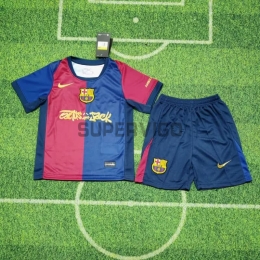 Camiseta Barcelona x Travis Scott Limited Edition Primera Equipación 2024/2025 Niño Kit