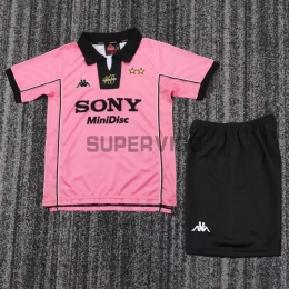 Camiseta Juventus Segunda Equipación Retro 1997/98 Rosa Niño Kit