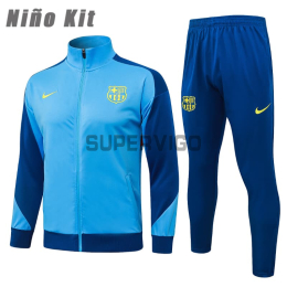 Chandal Barcelona 2025/2026 Niño Azul Claro