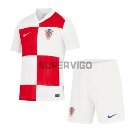 Camiseta Croacia Primera Equipación 2024 Niño Kit