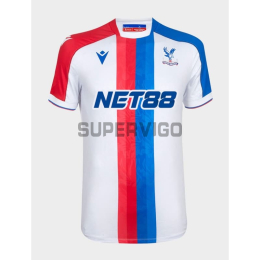 Camiseta Crystal Palace FC Segunda Equipación 2025/2026 Blanco/Azul/Rojo
