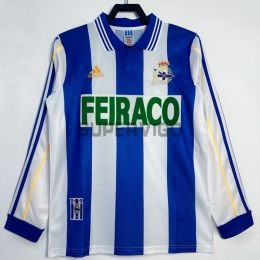 Camiseta Deportivo de La Coruña 1ª Equipación Retro 1999/00 ML Azul/Blanco
