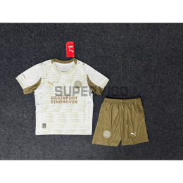 Camiseta PSV Eindhoven Tercera Equipación 2025/2026 Beige Niño Kit