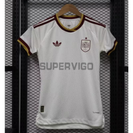 Camiseta España Segunda Equipación Mundial 2026 Blanco/Rojo Mujer (EDICIÓN JUGADOR)