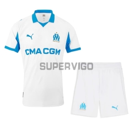 Camiseta Olympique Marsella Primera Equipación 2025/2026 Blanco Niño Kit