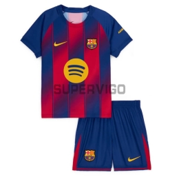 Camiseta Barcelona Primera Equipación 2025/2026 Azul/Rojo Niño Kit