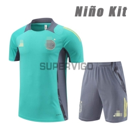 Camiseta de Entrenamiento Ajax de Ámsterdam 2024/2025 Niño Kit Verde/Gris