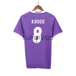Camiseta KROOS 8 Real Madrid Segunda  Equipación Retro 2016/17