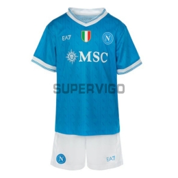Camiseta Napoli Primera Equipación 2025/2026 Azul Niño Kit