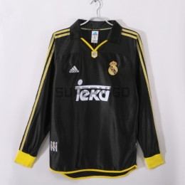 Camiseta Real Madrid Segunda Equipación Retro 1999/01 ML Negro