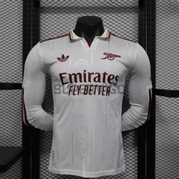 Camiseta Arsenal Tercera Equipación 2025/2026 ML Blanco (EDICIÓN JUGADOR)