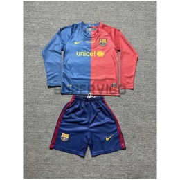 Camiseta Barcelona Primera Equipación Retro 2008/09 Niño Kit ML
