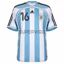 Camiseta Aimar 16 Argentina Primera Equipación Retro 2006 Azul/Blanco
