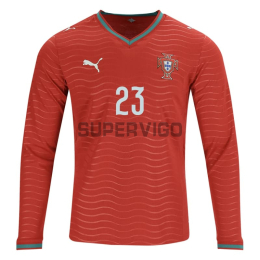 Camiseta Vitinha 23 Portugal Primera Equipación 2026 ML Rojo