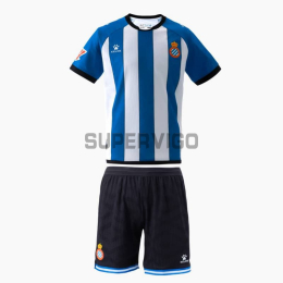 Camiseta Espanyol Primera Equipación 2026/2027 Azul/Blanco Niño Kit con Parche La Liga