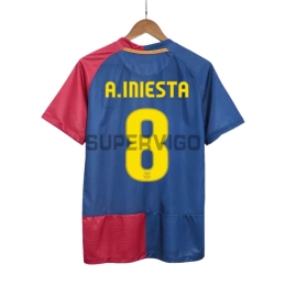 Camiseta A.INIESTA 8 Barcelona Primera Equipación Retro 2008/09