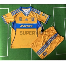 Camiseta Tigres UANL Primera Equipación 2025/2026 Amarillo Niño Kit