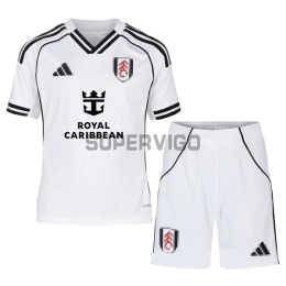 Camiseta Fulham F.C. Primera Equipación 2025/2026 Blanco Niño Kit