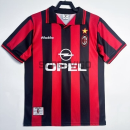 Camiseta AC Milan Primera Equipación Retro 1997/98 Rojo/Negro