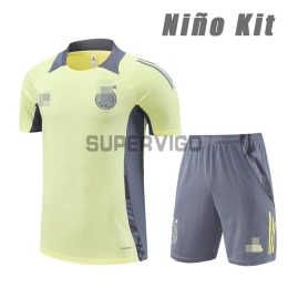 Camiseta de Entrenamiento Ajax de Ámsterdam 2024/2025 Niño Kit Amarillo/Gris