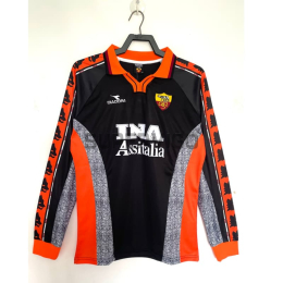 Camiseta AS Roma Tercera Equipación Retro 1998/99 ML Negro/Naranja/Gris