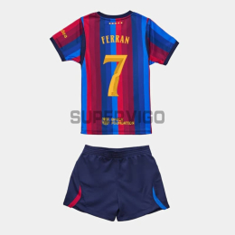 Camiseta FERRAN 7 Barcelona Primera Equipación 2026/2027 Rojo/Azul Niño Kit UCL