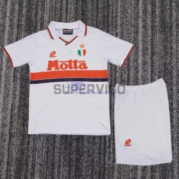 Camiseta AC Milan Segunda Equipación Retro 1993/94 Blanco Niño Kit