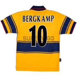 Camiseta BERGKAMP 10 Arsenal Segunda Equipación Retro 1997/99