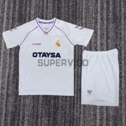 Camiseta Real Madrid Primera Equipación Retro 1990/1992 Blanco Niño Kit