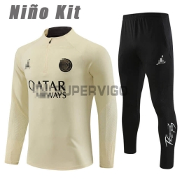 Sudadera de Entrenamiento PSG Beige 2023/2024 Niño Kit