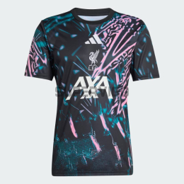 Camiseta Liverpool 2025/2026 Pre-Match Negro/Rosa/Azul