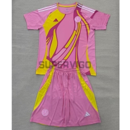 Camiseta Escocia Segunda Equipación la EURO Femenina 2025 Niño Kit Rosa