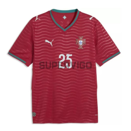Camiseta N.Mendes 25 Portugal Primera Equipación 2026 Rojo
