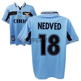 Camiseta NEDVED 18 Lazio Primera Equipación Retro 1998/99