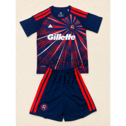 Camiseta Nueva Inglaterra Revolución Primera Equipación 2026/2027 Azul Marino/Rojo Niño Kit