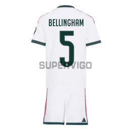 Camiseta BELLINGHAM 5 Real Madrid Primera Equipación 2026/2027 Blanco Niño Kit con Parche HP