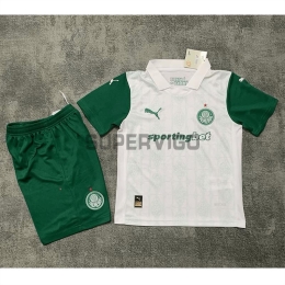 Camiseta Palmeiras Segunda Equipación 2025/2026 Niño Kit Blanco