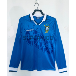 Camiseta Brasil Segunda Equipación Retro 1996 ML Azul