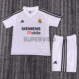 Camiseta Real Madrid Primera Equipación Retro 2004/05 Niño Kit
